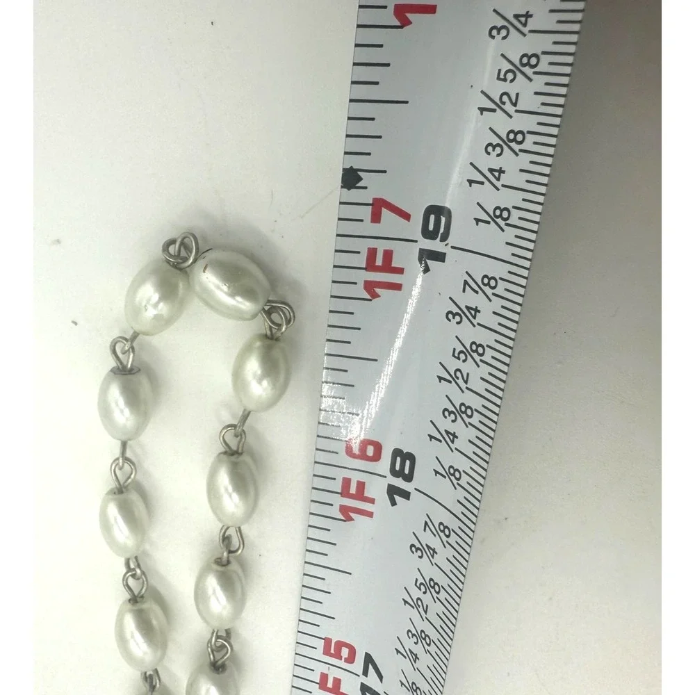 Fatima Catholic Rosary Plastic Beads Silvertone Crucifix‎ Relic Medal Our Lady